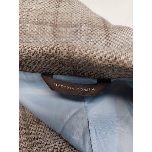 Tasso Elba 100% Linen Sport Coat Blazer Jacket Lined 2 Button Beige Men’s Sz XL - Picture 8 of 9